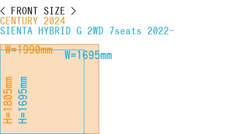 #CENTURY 2024 + SIENTA HYBRID G 2WD 7seats 2022-